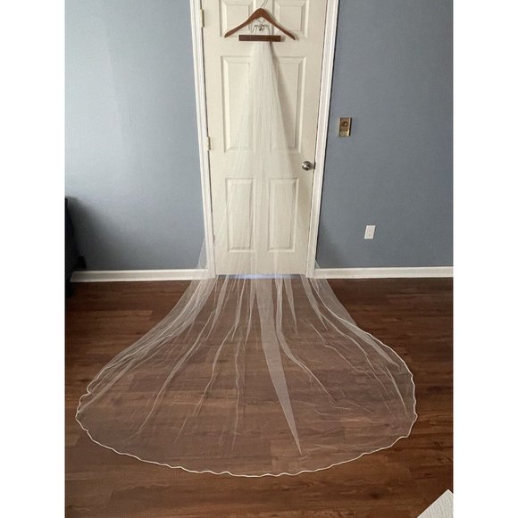 Beautifully Designed Bonny Bridal Wedding Dress with Veil, Slip, Garment Bag - Picture 9 of 12